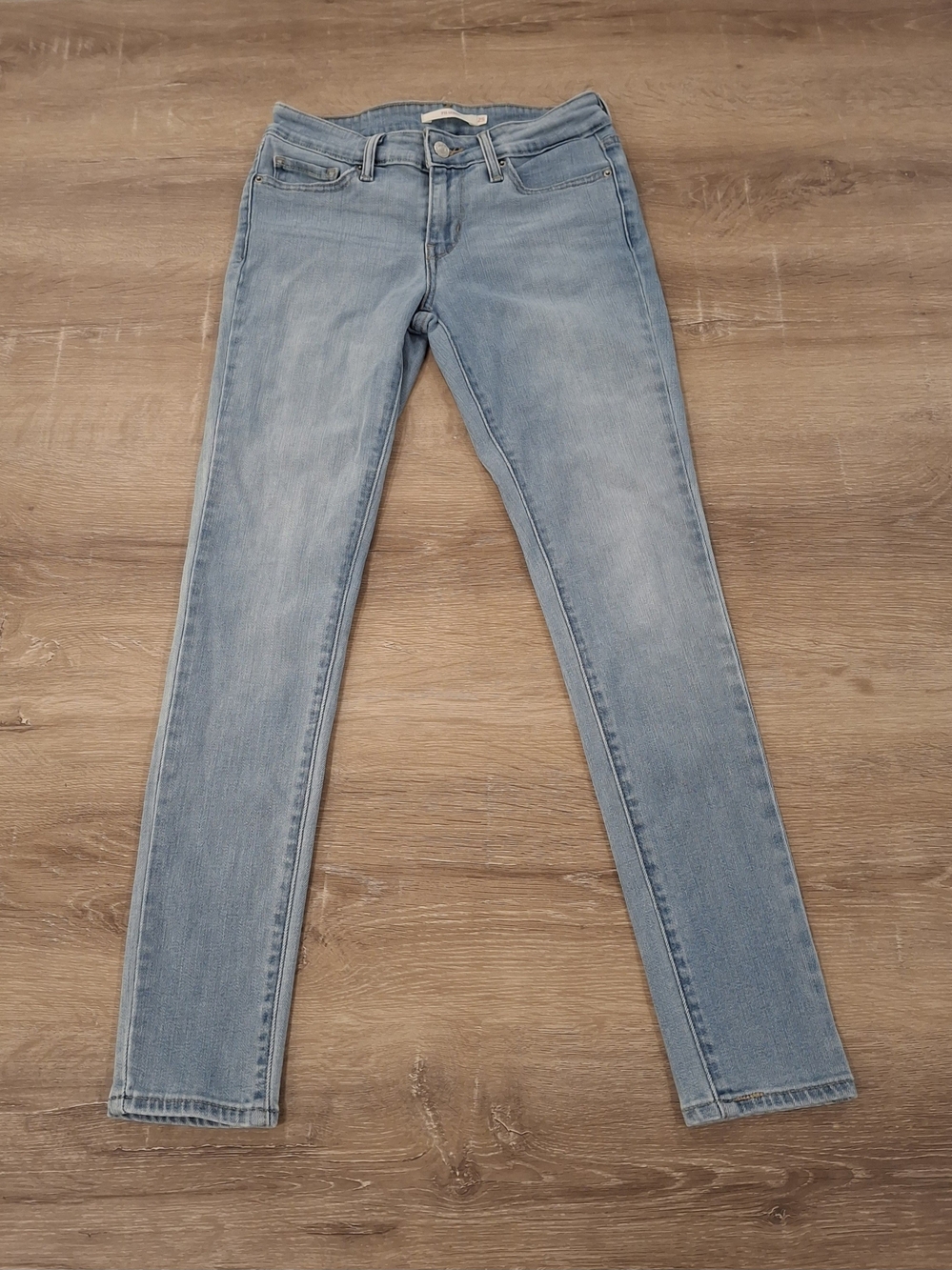 Levi's 711 Skinny Jeans Women's W25 L28 Light Wash Blue Denim - Picture 2 of 14